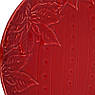 Тарілка десертна з кераміки червона у формі ялинкової іграшки "Новорічне диво" Bordallo, фото 2