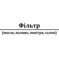 Фільтр масляний/паливний/повітряний/салону