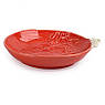 Тарілка для супу керамічна червона у вигляді ялинкової іграшки "Новорічне диво" Bordallo, фото 3