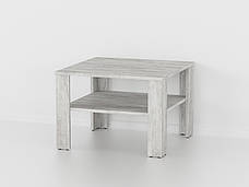 Журнальний столик квадратний сучасний з поличкою, кавовий столик у вітальню, фото 4