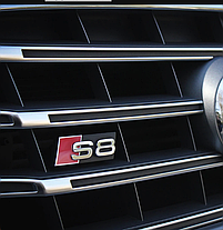 Емблема для решітки радіатора S8 AUDI (Ауді) - Хром 68 х 21 мм, фото 4