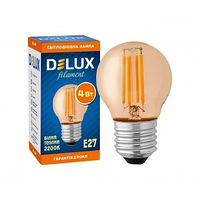 Лампа светодиодная DELUX BL50Р 4 Вт 2200K 220В E27 amber filament