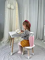 Универсальный стол с внутренним ящиком и стул с интересным дизайном, Детский столик и стульчиком для рисования