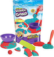 Kinetic Sand Mold n Flow Кинетический песок 680 грамм 1.5lbs Red and Teal Play Sand