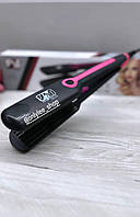 Гофре для волосся Promotec PM-1216 плойка з алюмінієвою пластиною потужністю 40 Вт Рожевий
