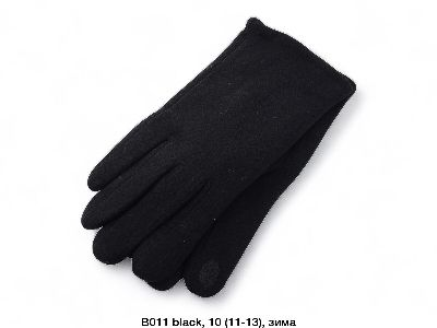 Чоловічі трикотажні рукавички чорні (всередині хутро кролика) B010 вир-во Китай.