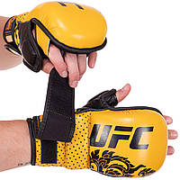 Гибридные кожаные перчатки для смешанных единоборств TRUE THAI UCF BO-0487 (размеры S-XL)