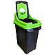 Бак для сортування сміття Planet Re-Cycler 70 л чорний - зелений (скло), фото 2