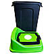 Бак для сортування сміття Planet Re-Cycler 70 л чорний - зелений (скло), фото 9