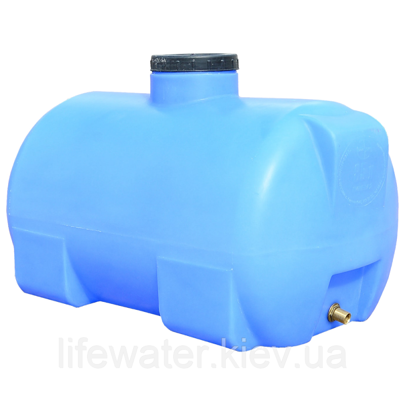 Ємність 85 л горизонтальна ГО ПБ блакитна, фото 1