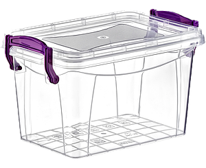 Контейнер на засувках глибокий 1 л прозорий