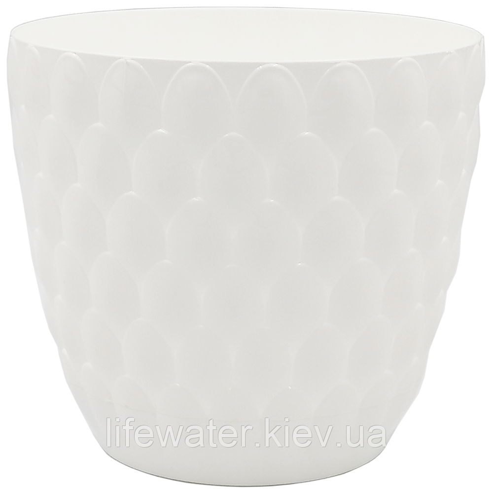 Горщик для квітів Pinecone 0,75 л білий, фото 1