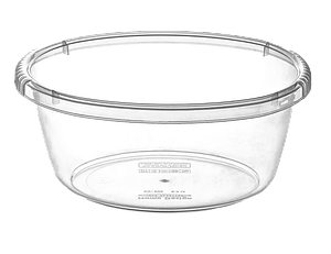 Таз круглий 5,5 л прозорий