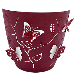 Горщик для квітів 3D 1,4 л темно-червоний