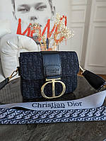 Женская сумка клатч Кристиан Диор черный текстиль