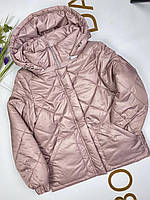 Куртка для девочек, Артикул: DB6860-пудра , 140-158 рр. [есть:146,158,140]