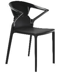 Крісло Papatya Ego-K чорне сидіння, верх чорний