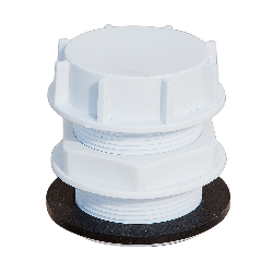 Штуцер ПЕТ 2 дюйма білий з заглушкою