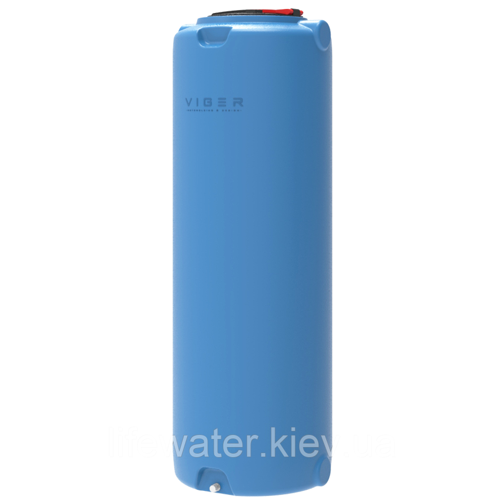 Ємність 1000 л вузька вертикальна блакитна, фото 1