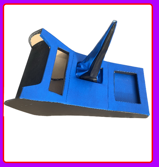 Консоль ВАЗ 2106 з чохлом КПП подовж. синя (Автокомфорт), фото 1