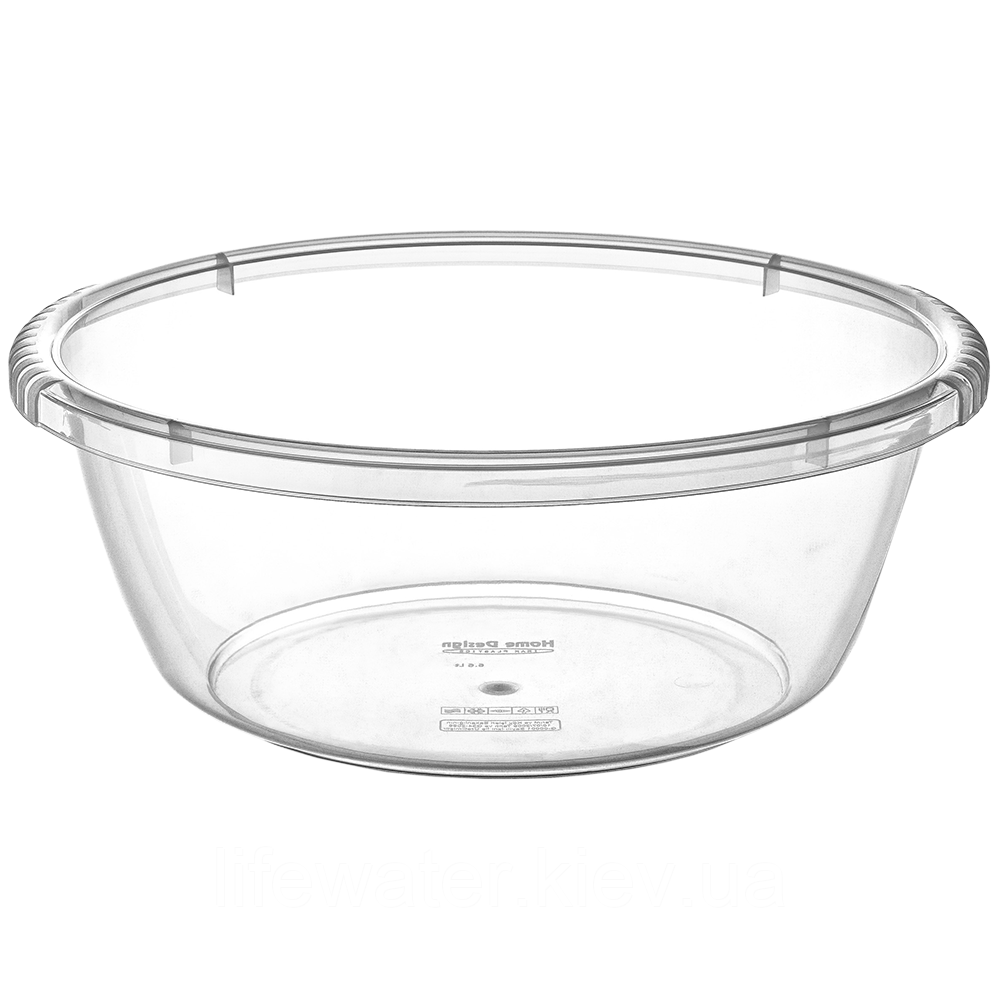 Таз круглий 10 л прозорий, фото 1