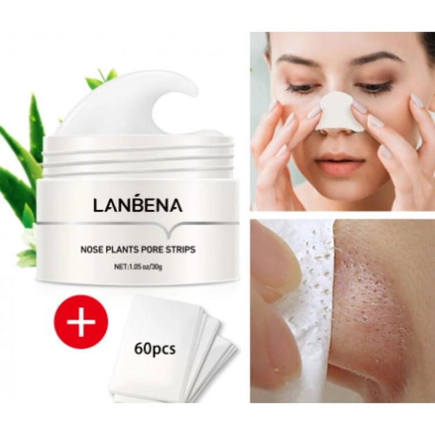 Маска для обличчя проти чорних цяток Lanbena Nose Plants Pore Strips, 30 г, фото 1