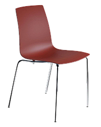 Стілець Papatya X-Treme S матовий червона цегла, низ хром