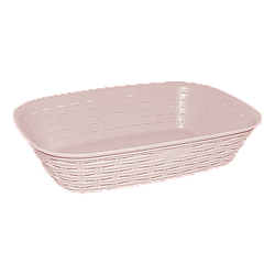 Хлібний кошик під ротанг пудровий