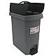 Відро з педаллю Planet Pelican 60 л сіро-чорне, фото 3