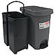 Відро з педаллю Planet Pelican 60 л сіро-чорне, фото 4