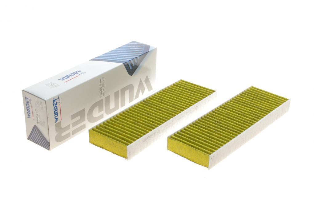 Фільтр салону Citroen Berlingo/Peugeot Partner 08- (вугільний) (к-кт 2 шт.) WUNDER FILTER WPK 410 UA61, фото 1