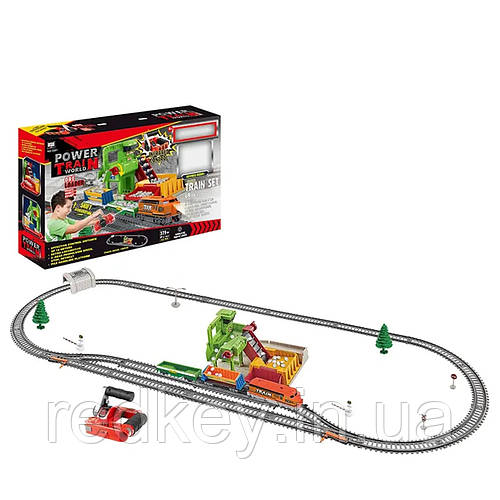Железная дорога BSQ Power Train World со станцией загрузки камня ...