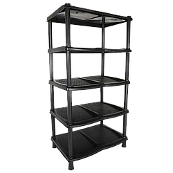 Полиця для взуття Planet чорна 5 ярусів Полиця пластикова