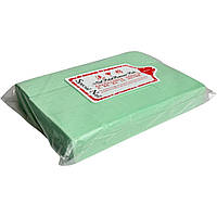 Салфетки безворсовые маникюрные для снятия липкого слоя в полиэтиленовой упаковке 3,9*5,9 см зеленые, 1000 шт