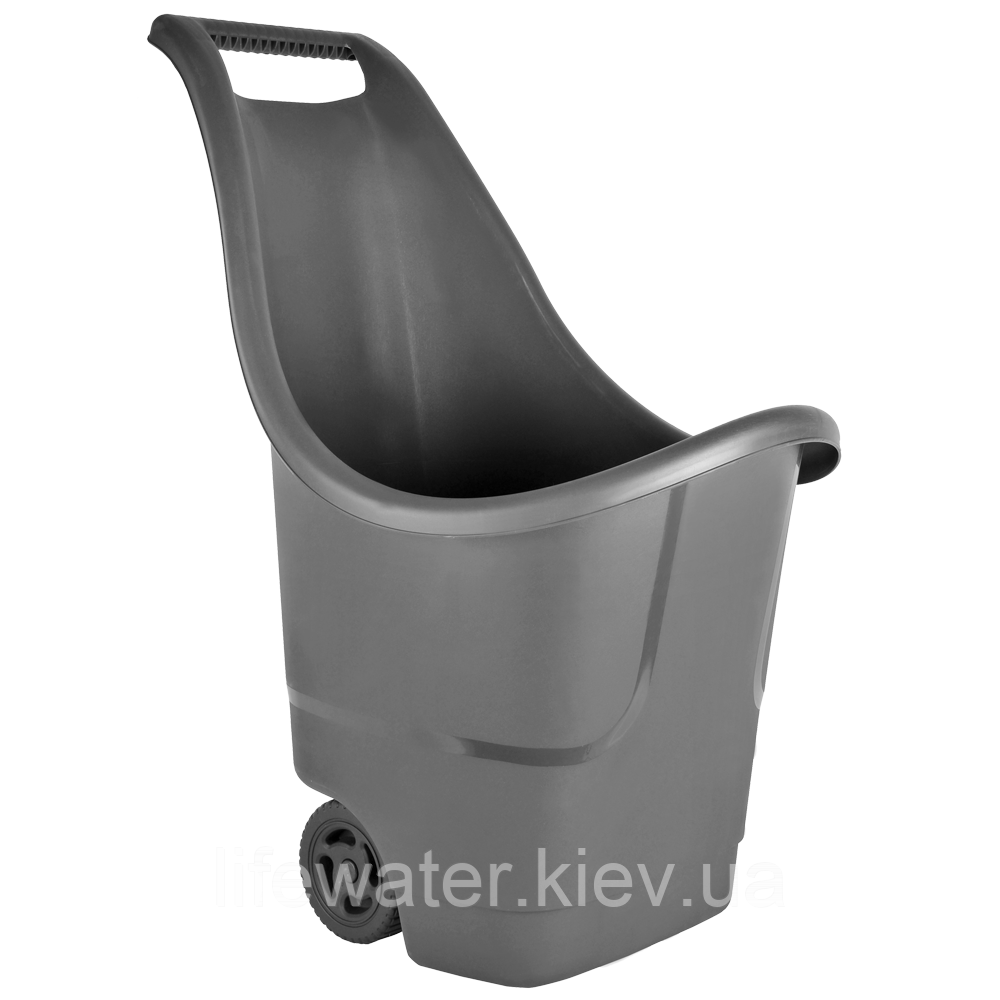 Садовий візок на колесах 50 л антрацитовий, фото 1