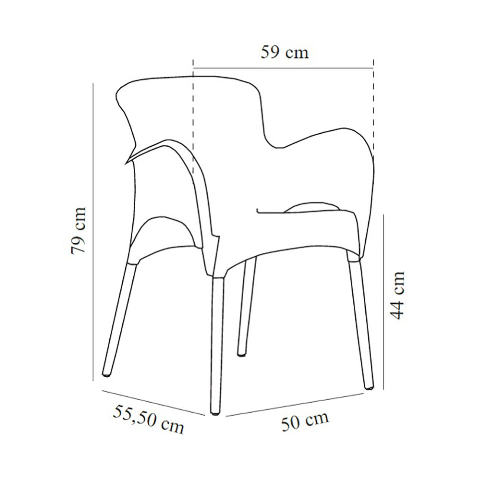 Кресло Tilia Mars серый цемент - фото 5 - id-p2053039327