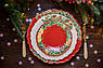 Тарілка десертна новорічна з кераміки "Різдвяна гірлянда" Bordallo, фото 4
