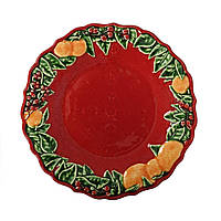 Тарелка десертная новогодняя из керамики "Рождественская гирлянда" Bordallo