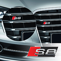 Емблема для решітки радіатора S8 AUDI (Ауді) - Хром 68 х 21 мм, фото 3