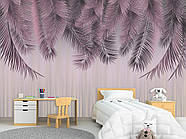 Фото шпалери 3д над ліжком у спальню "Пальмове дерево", флізелінові фотошпалери для дому, фото 3