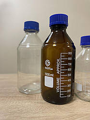 Бутель 1000мл темне скло, гвинт. автоклав. кришка,ТС