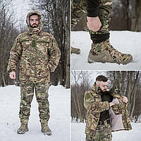 Зимовий комплект 2в1: Бушлат тактичний на хутрі + Штани тактичні Apex відовідштовхувальні (мультикам)