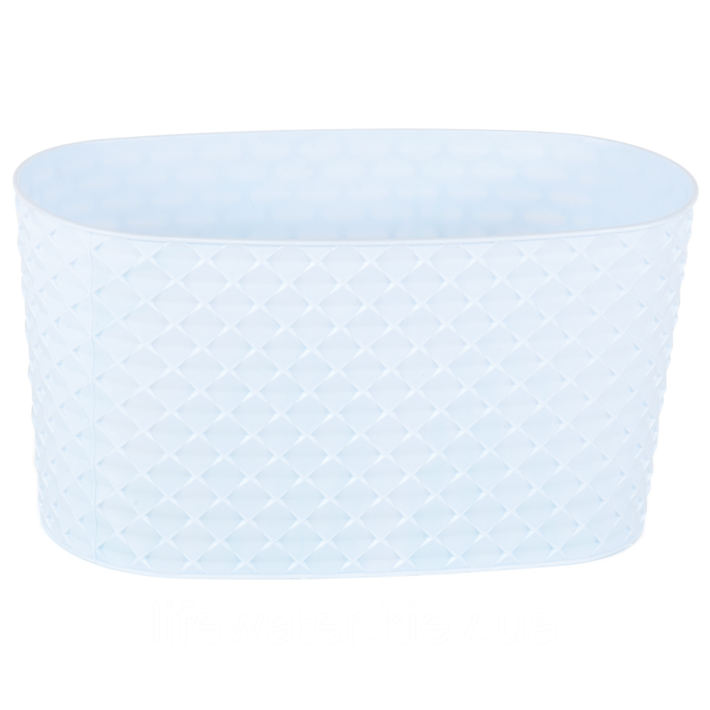 Горщик для квітів балконний з дренажем Kapadokya 4,7 л білий, фото 1