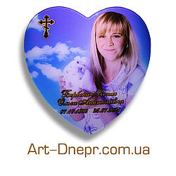 Фототабличка у вигляді серця 500х500 мм