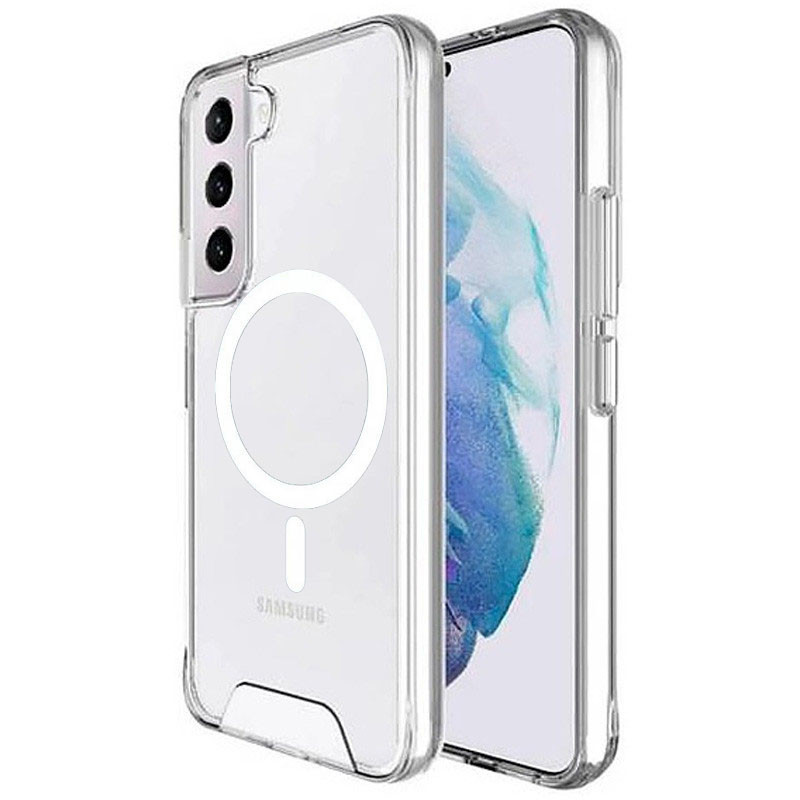 Чохол TPU Space Case with MagSafe для Samsung Galaxy S21 FE Прозорий