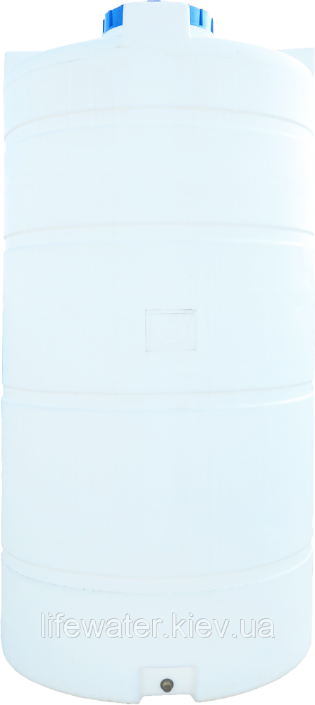 Ємність 3000 л вертикальна ПБ біла, фото 1
