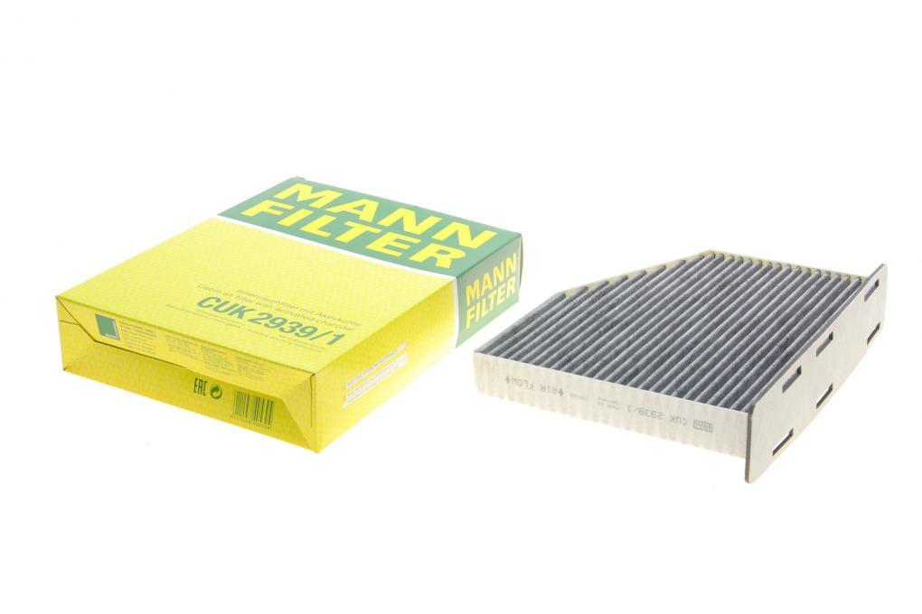 Фільтр салону VW Caddy 1.9TDI 03- (вугільний) MANN-FILTER CUK 2939/1 UA61, фото 1