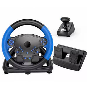 Кермо ігрове з педалями та коробкою передач 4в1 Wireless Multi-Function Steering Wheel P4/P3/PC