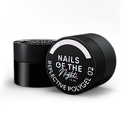 NAILSOFTHENIGHT Reflective Polygel 02 — блідно—рожевий рідкий світловідбиваючий полігель, 15 мл