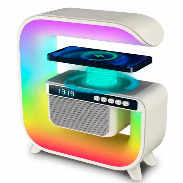 Нічник-док-станція з бездротовою зарядкою і Bluetooth колонкою Led Wireless Charging Speaker XM-G3